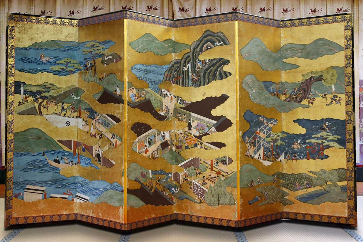 一の谷合戦屏風